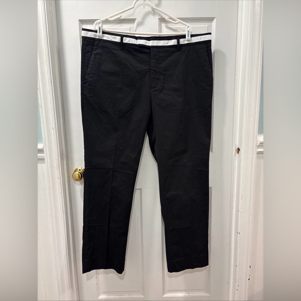 G/Fore Men’s Straight Leg Stretch Performance Chino Pants Size 40x32 Black/White - Picture 1 of 8